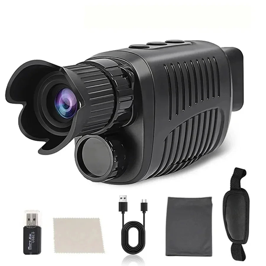 NEW Monocle Niaht Vision infrared Optical Monocular Digital Zoom 5X Photo 300M Long Night Vision For Hunting Range Telescope Peaceful Pleasures Health and Wellness R7