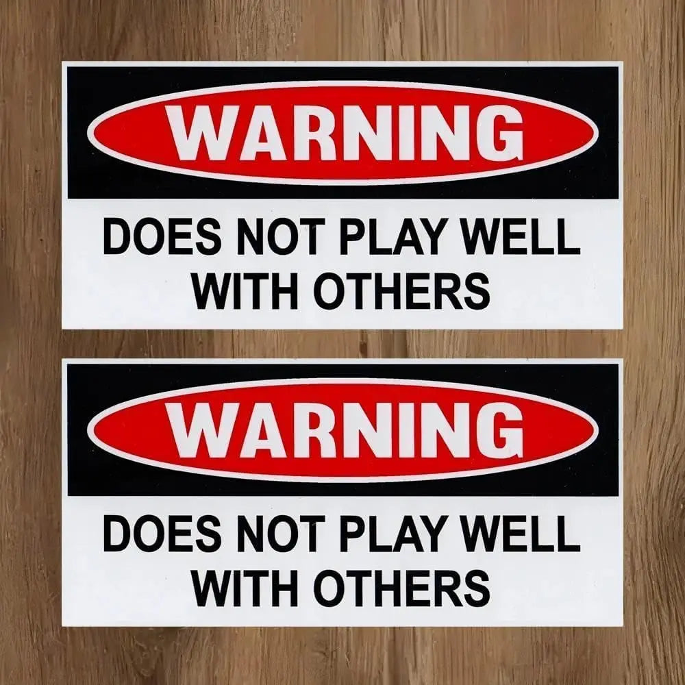 2pcs 6inch Does Not Play Well with Others Funny Car Decal Vinyl Sticker Peaceful Pleasures Health and Wellness Default Title