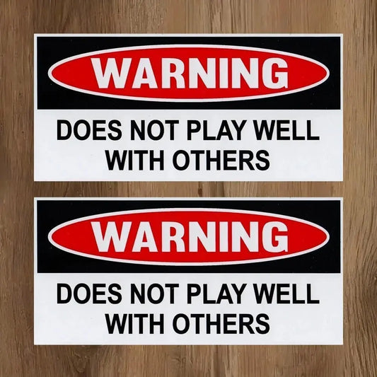 2pcs 6inch Does Not Play Well with Others Funny Car Decal Vinyl Sticker Peaceful Pleasures Health and Wellness Default Title