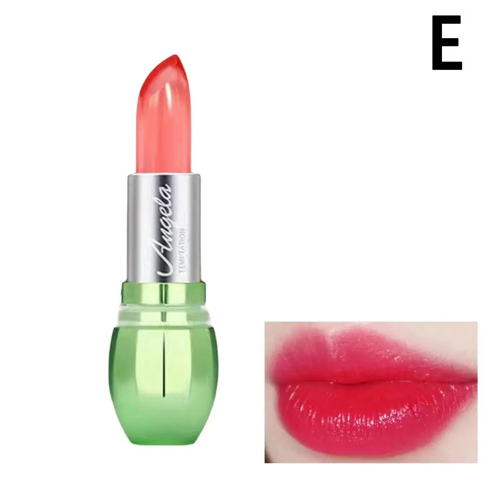 Crystal Jelly Lipstick,Magic Color Changing Lipstick, Moisturizing Temperature Color Changing Lip Gloss,Nourishing Lip Balm Peaceful Pleasures Health and Wellness E