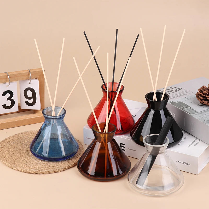 1PC 220ml Containers Diffuser Bottle Aromatherapy Diffuser Bottle Modern Simple Diffuser Glass Bottle Essential Oil Organizers Peaceful Pleasures Health and Wellness