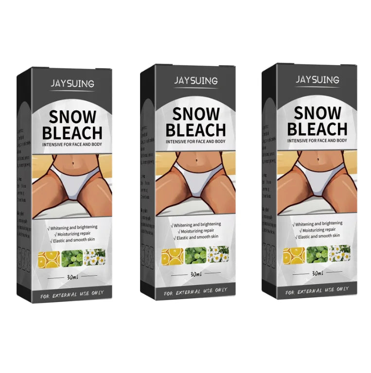 Body Whitening Bleach Cream Brighten Underarm Elbow Knees Joint Removal Intimate Parts Dark Spots Melanin Snow Bleach Cream 30ml Peaceful Pleasures Health and Wellness 90ml Boxed 30ml Boxed