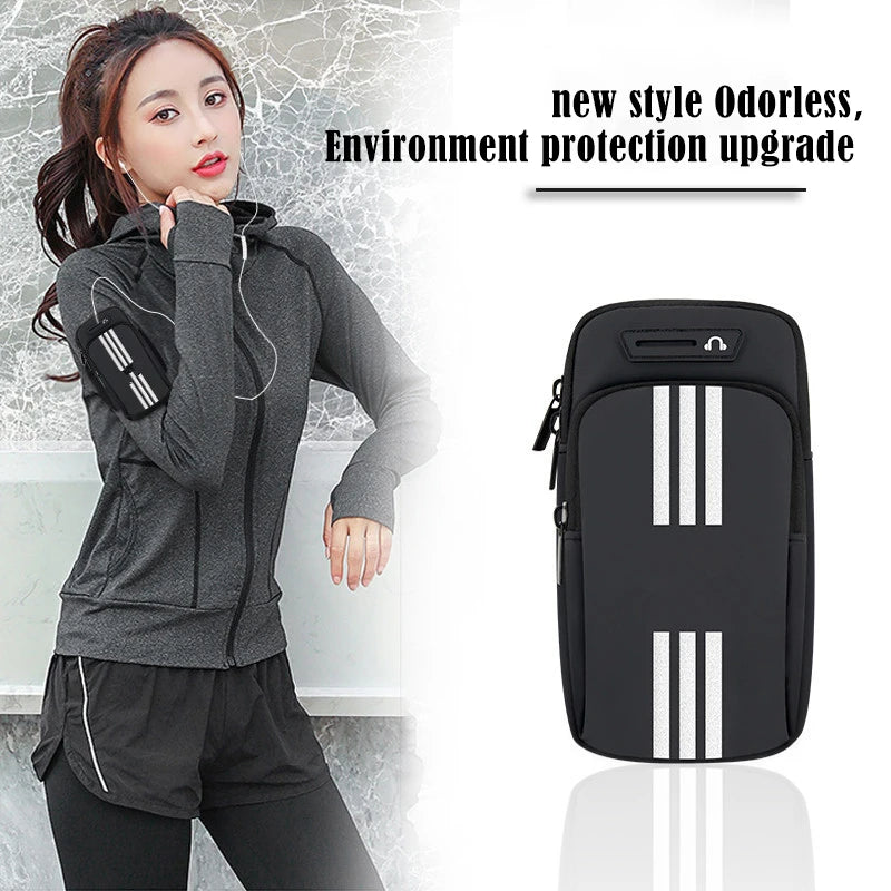 Sports Bag For Mobile Phone Armband For Jogging Cell Phone Accessories Woman mp3/mp4 Bags PU Hand Bag For Running Waterproof Peaceful Pleasures Health and Wellness
