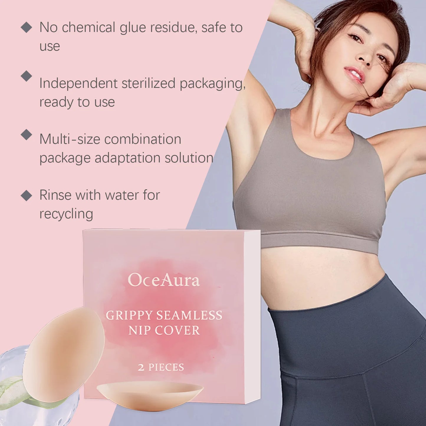 OceAura Invisible Silicone Breast Lift Patches | Seamless Support Breast Lift Patches Peaceful Pleasures Health and Wellness