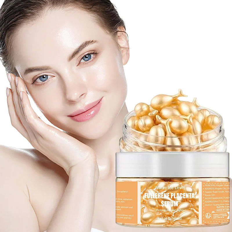 50 Fullerene Collagen Capsules – Hyaluronic Acid Anti-Wrinkle Serum