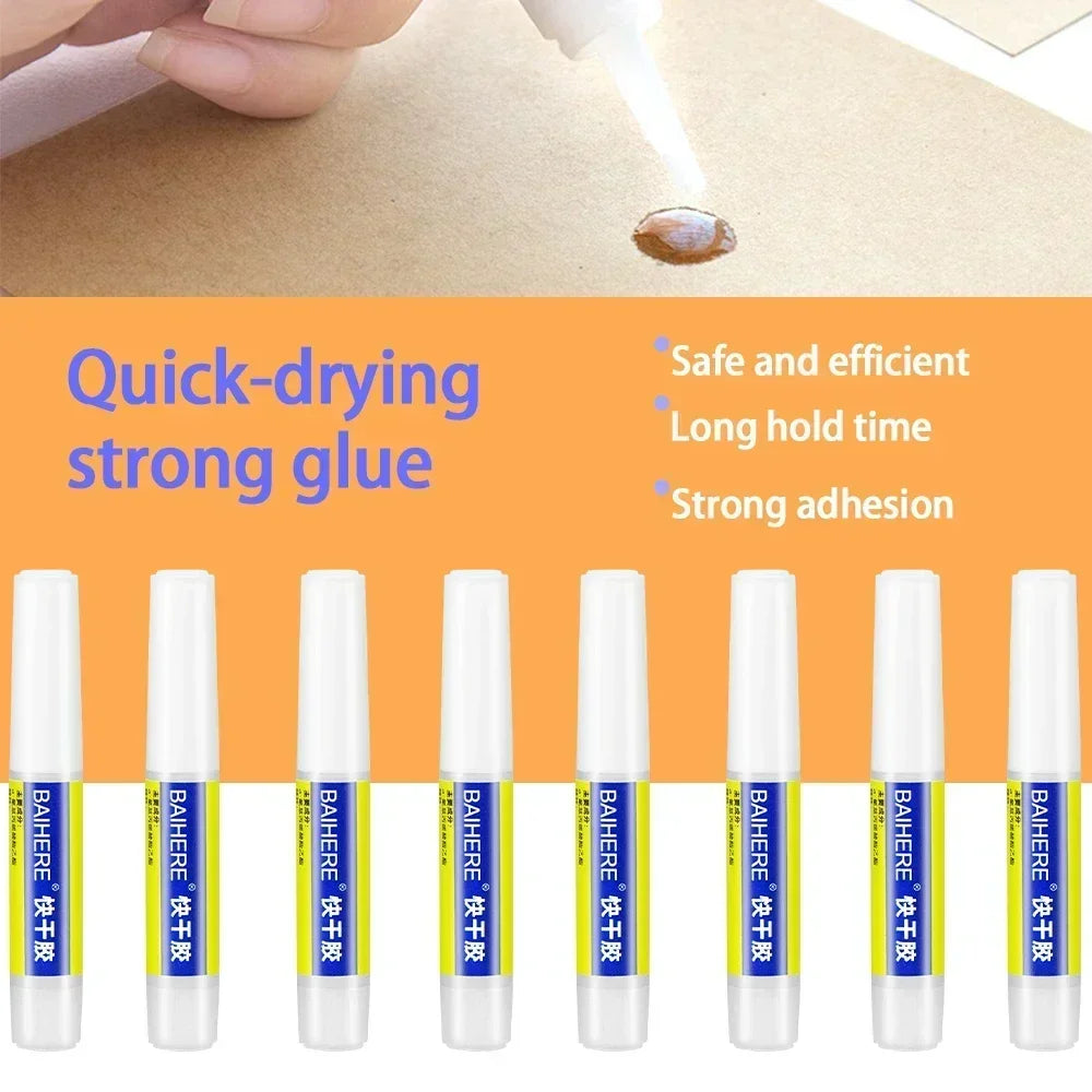 502 Super Glue Instant Quick-drying Cyanoacrylate Adhesive Leather Rubber Wood Metal Strong Bond Liquid Glue Tool 2g Peaceful Pleasures Health and Wellness