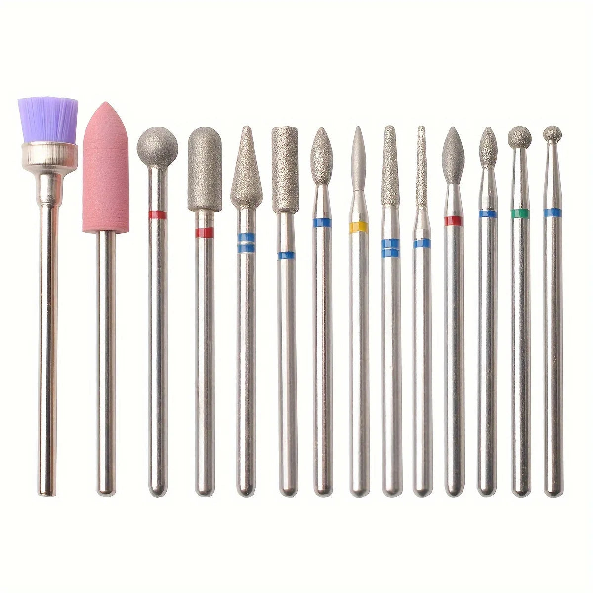14Pcs/Set Various Nail Polishing Head Sets Electric Nail Drills Nail File Tools for Removing Dead Skin and Polishing Nails Peaceful Pleasures Health and Wellness Set 2