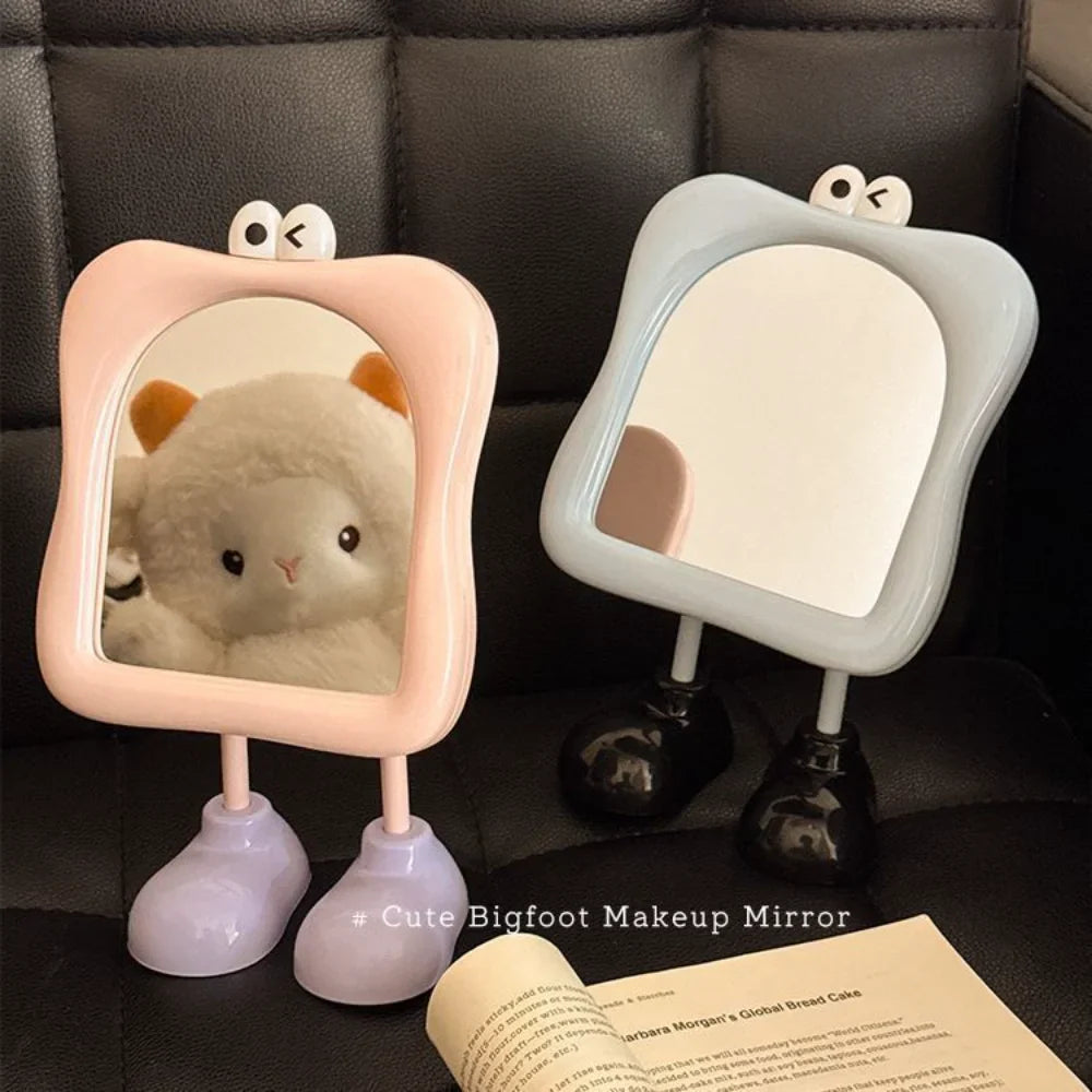 Cartoon Big Foot Tabletop Makeup Mirror | Kawaii Vanity
