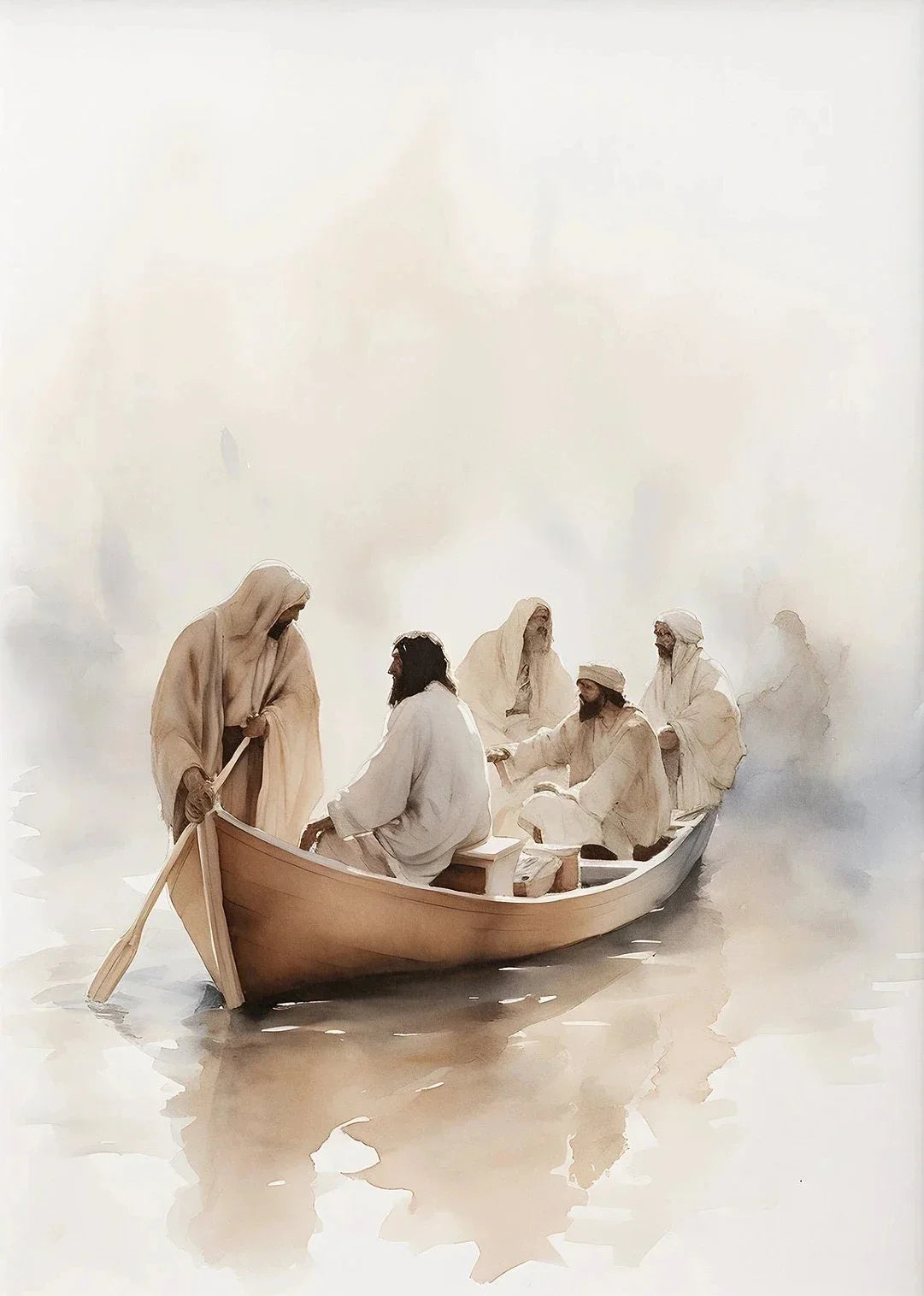 Jesus Walking on Water Canvas Wall Art | Biblical Home Decor