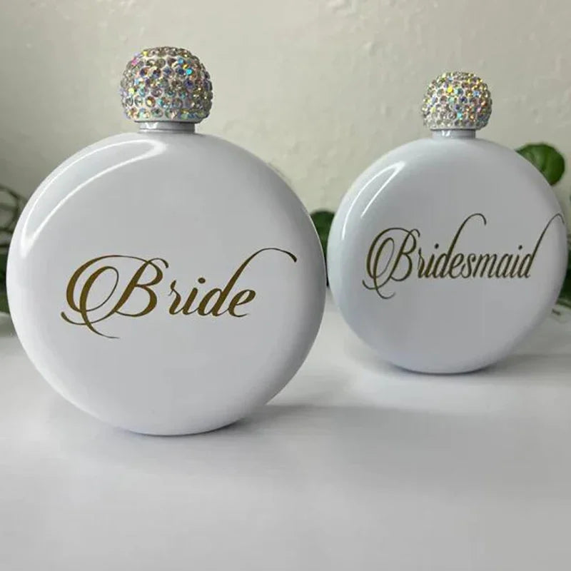 Bride & Bridesmaid Flask | Bachelorette Wedding Party Gift