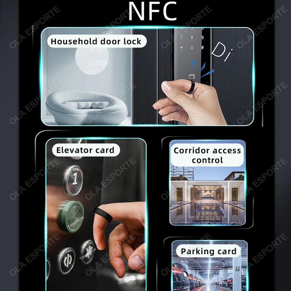 NFC Smart Ring 2025 – Heart Rate, SpO2 & Sleep Tracker