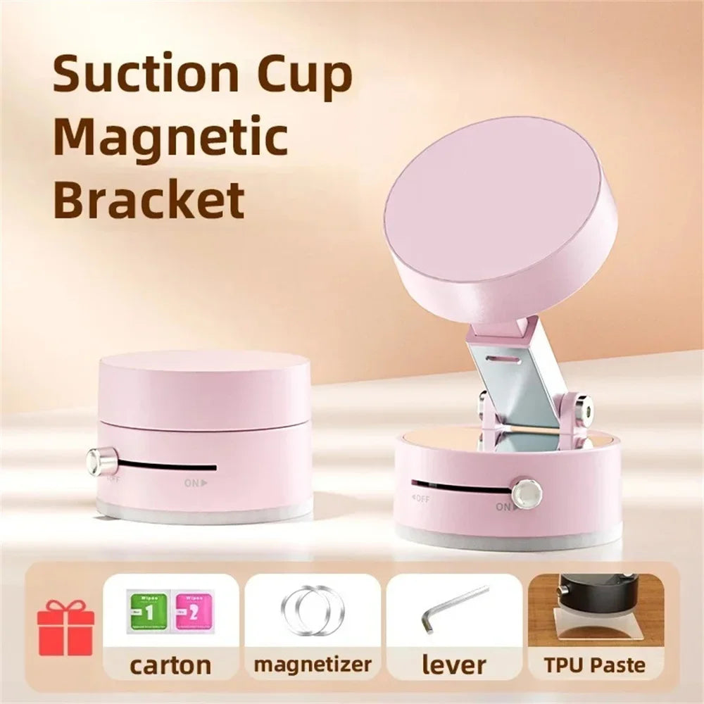 Magnetic Suction Cup Phone Holder – Universal Lazy Stand