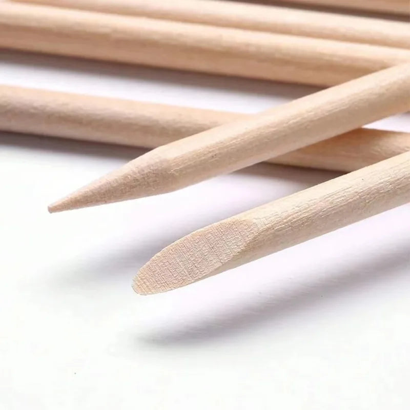 2026 50/100pcs Nail Art Pusher Orange Wood Sticks Cuticle Pusher Remover Rhinestones Dotting Removal Manicure Care Tools Peaceful Pleasures Health and Wellness