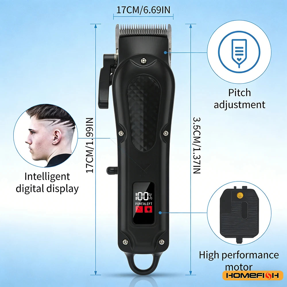Cordless Hair Clipper & Beard Trimmer – USB Rechargeable for Men