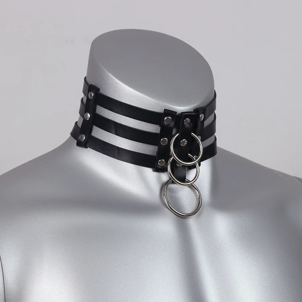 PU Leather Men Harness Handcuffs Gay Fetish Clubwear Costume Erotic