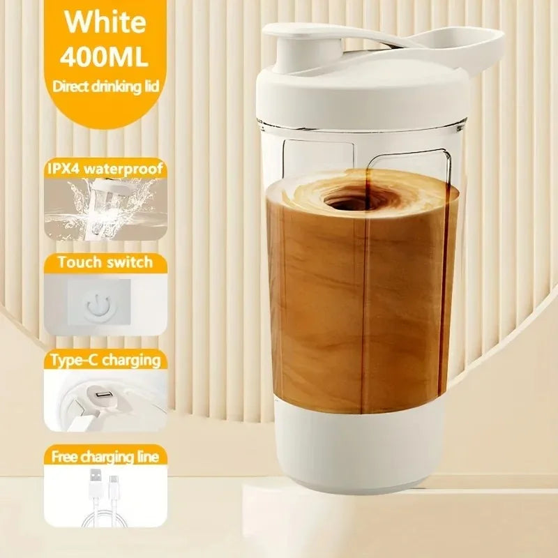 Electric Shaker Cup 450ml Self-Stirring Intelligent Shaker For Protein Shake Meal Replacement Portable Sport Mixing Cup Peaceful Pleasures Health and Wellness
