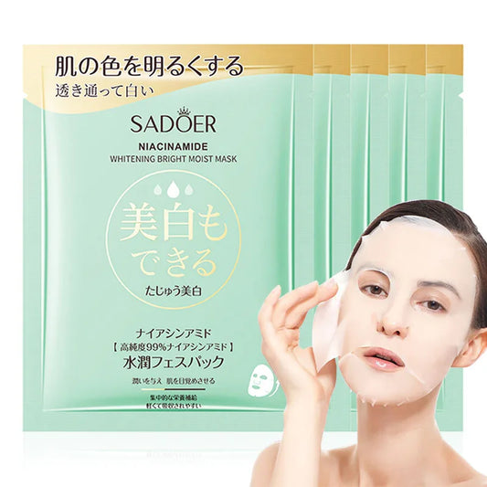 SADOER Nicotinamide Face Mask – Brightening & Hydrating Sheet Face Mask Peaceful Pleasures Health and Wellness