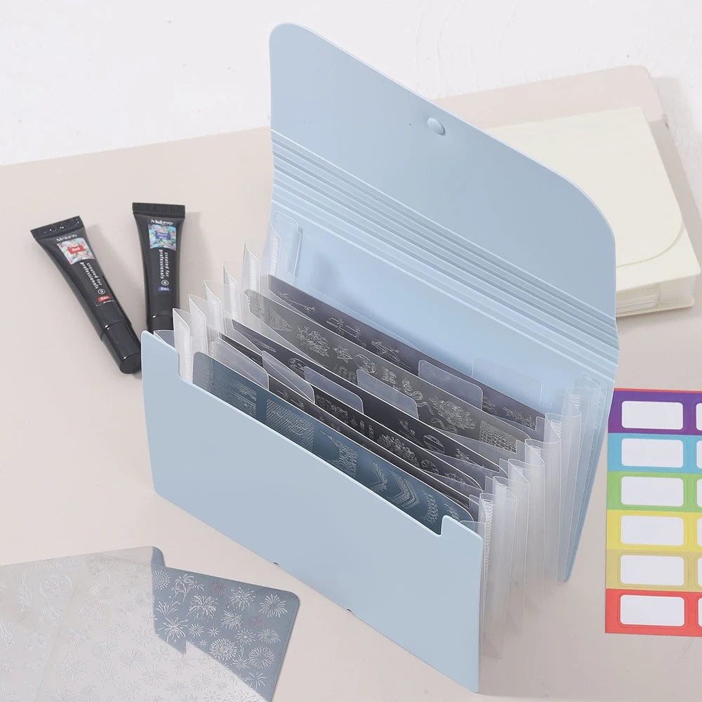 Nail Printing Steel Plate Storage Book Foldable Dustproof Scratch