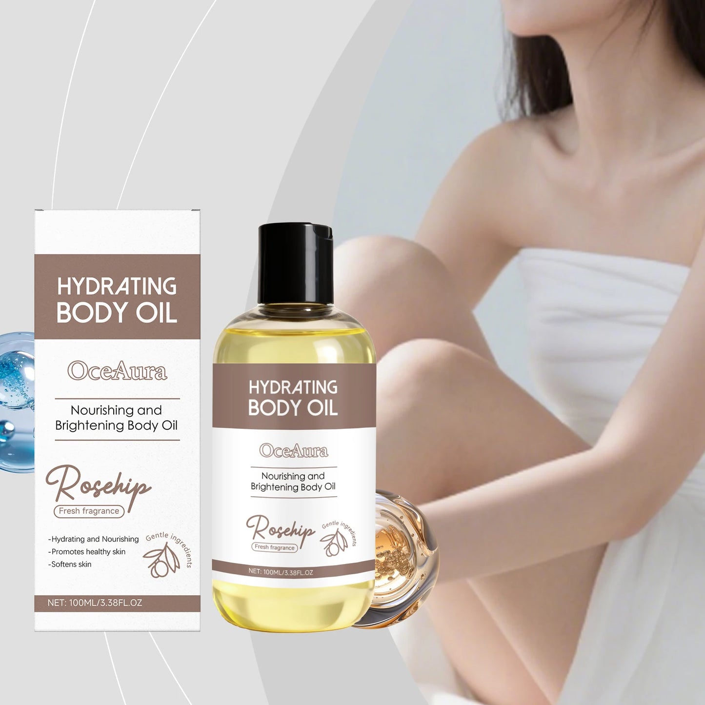 OceAura Firming Body Oil – Hydrating, Brightening & Smoothing