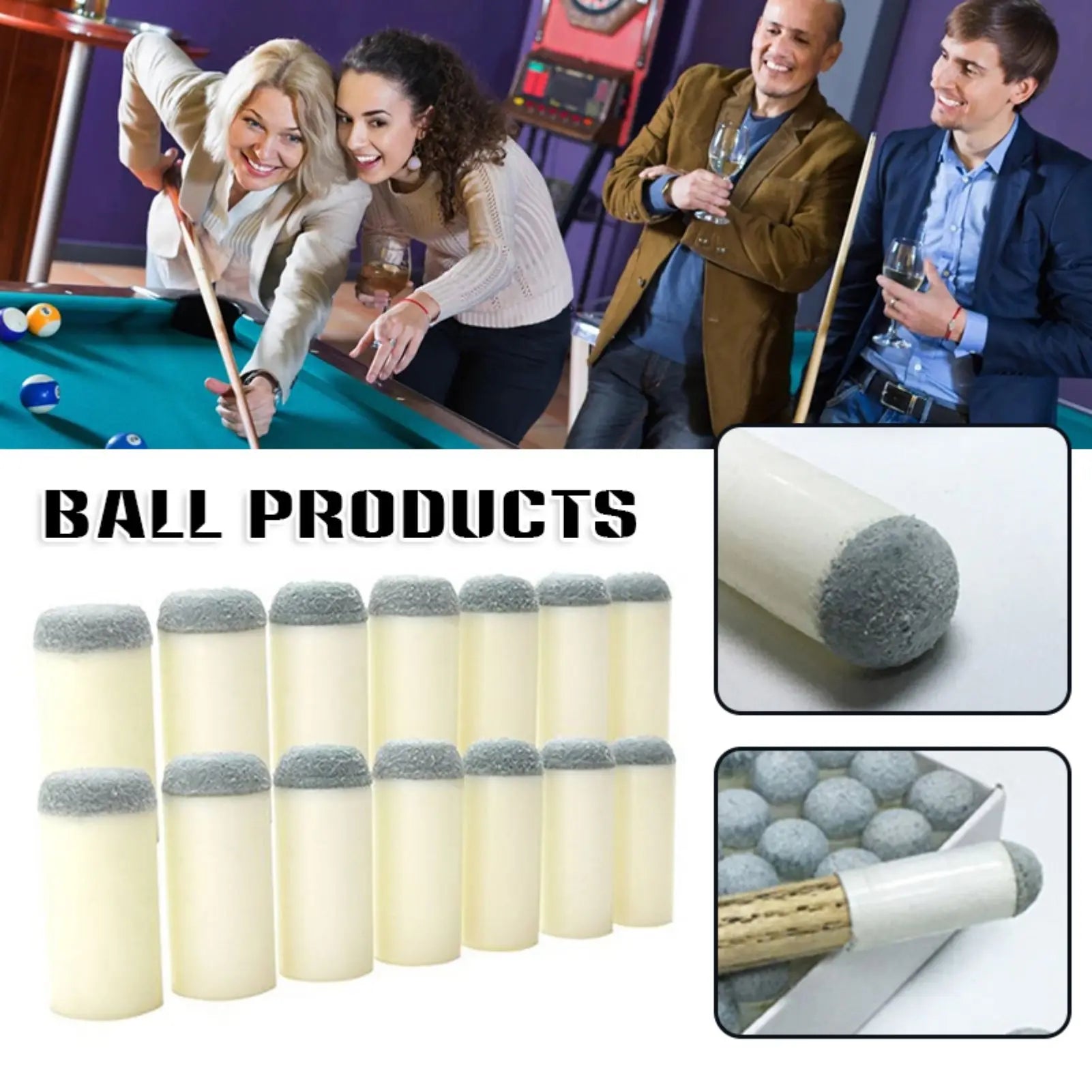 20 Pcs Billiard Cue Protectors Easy Operation Cue Head Covers for Billiard Enthusiast Gifts Peaceful Pleasures Health and Wellness