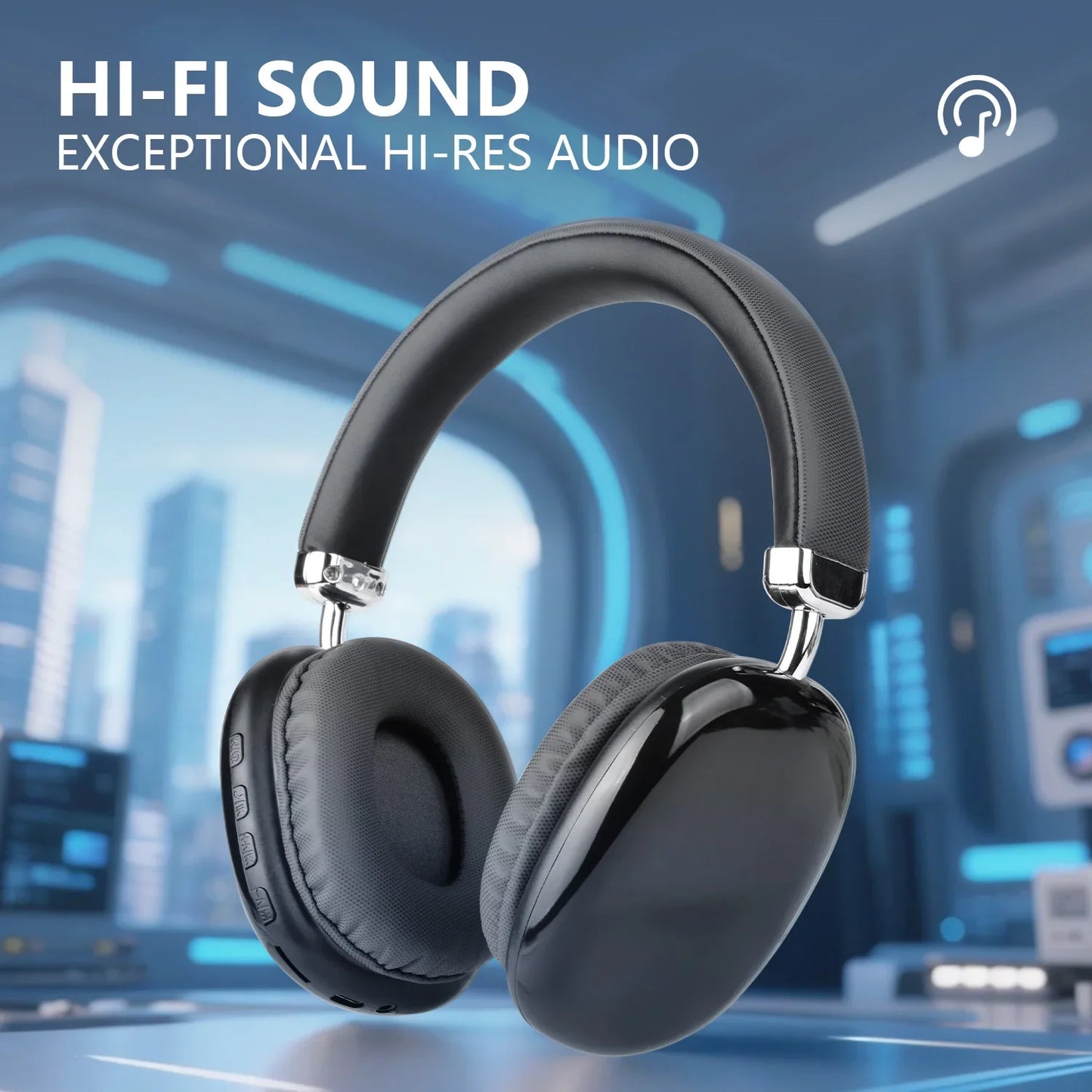 Over-Ear Bluetooth 5.3 Gaming Headset with Mic – Wireless
