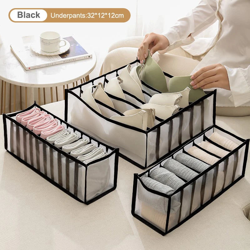 Folding Fabric Drawer Storage Box – Underwear & Socks