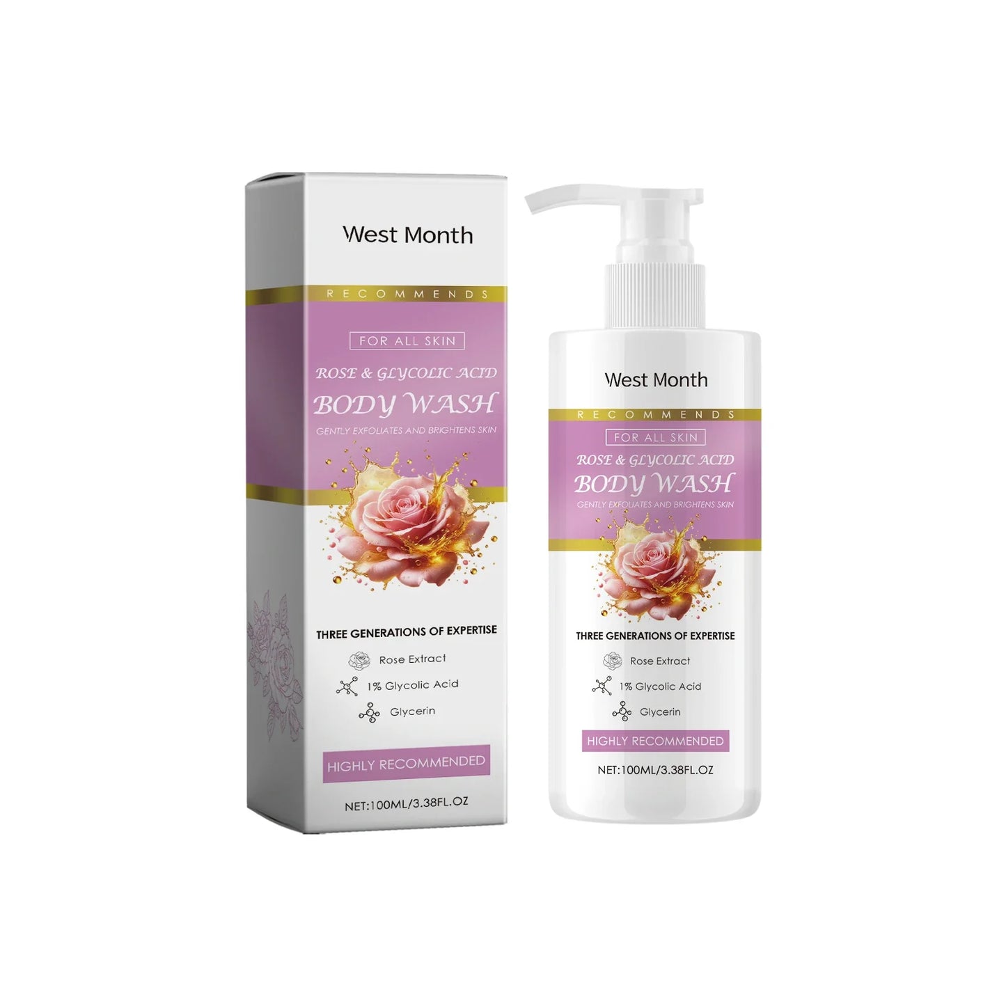 WEST MONTH Exfoliating Shower Gel – Brighten & Smooth 100ml