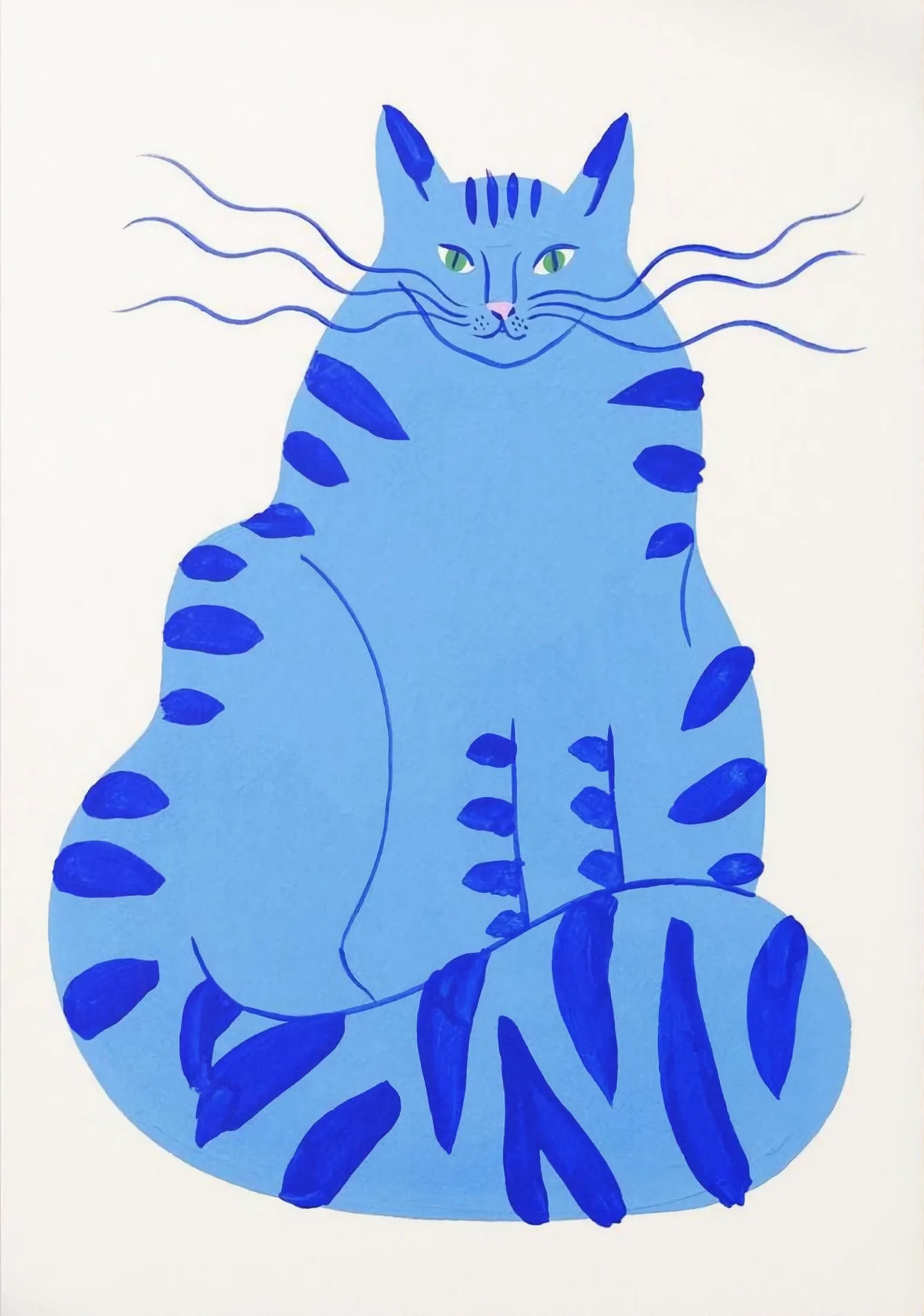 Abstract Cats Illustration Poster Funny Animal Prints Canvas Painting Wall Art Pictures Home Living Room Modern Pets Decoration Peaceful Pleasures Health and Wellness 2 55x75cm