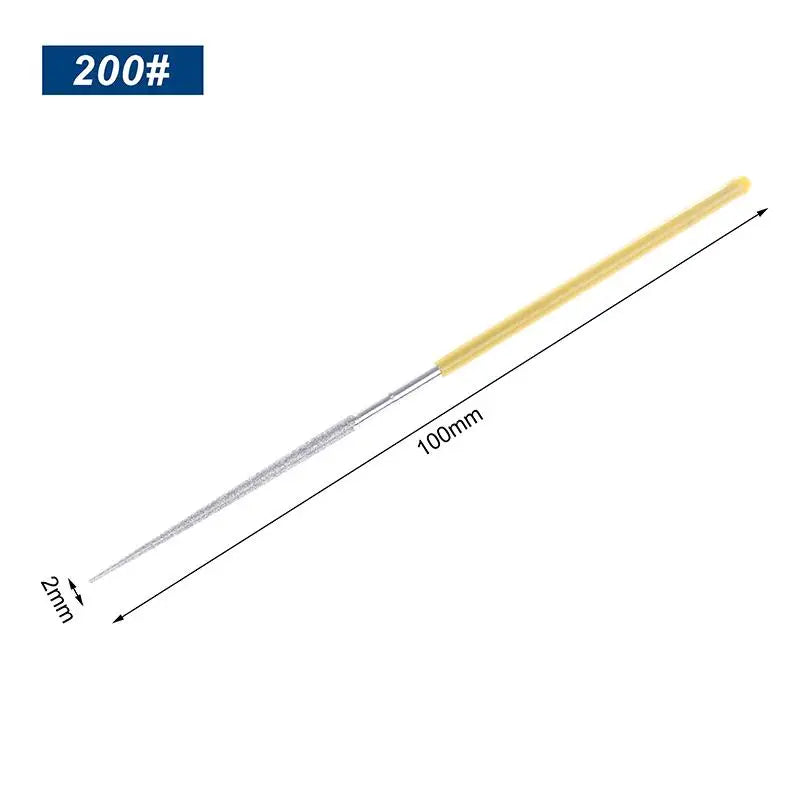 High Quality 150/200/400# 2mm Small Round Diamond Needle Files Alloy Hand Tools DIY For Grinding Metal Jewely Stone Wood Peaceful Pleasures Health and Wellness A2