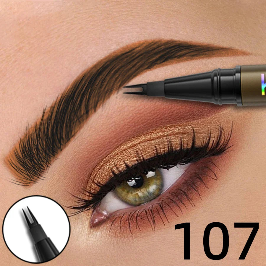 KAFURUX 8-Color Waterproof Microblading Eyebrow Pen – 2-Fork Tip