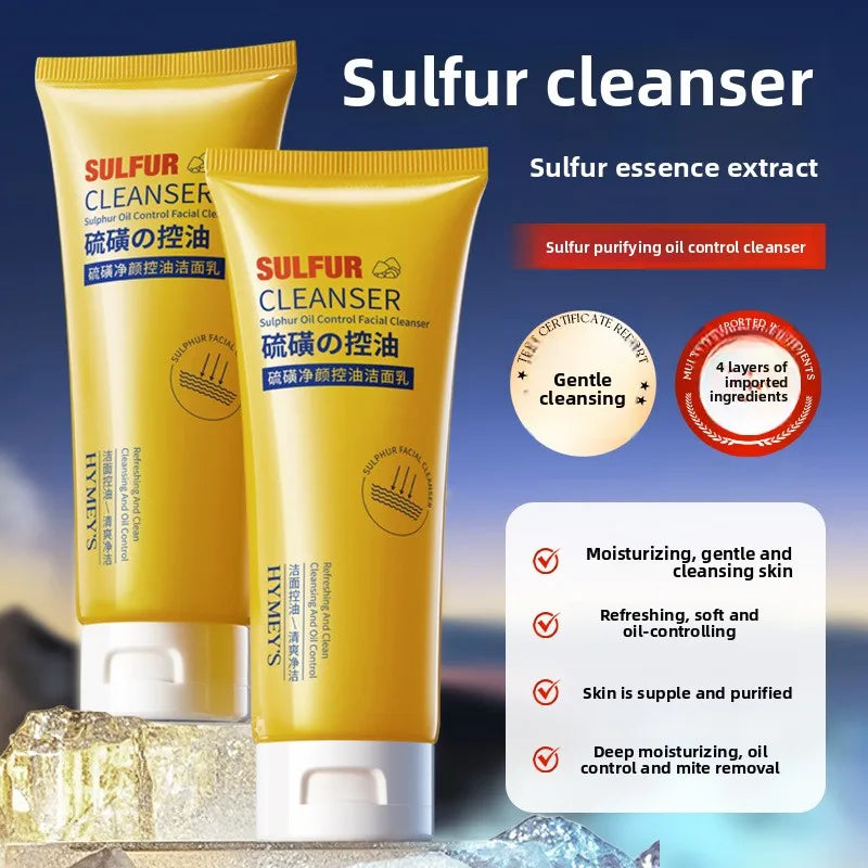 Sulfur Facial Cleanser 100g – Rich Foam Deep Cleansing Face Wash