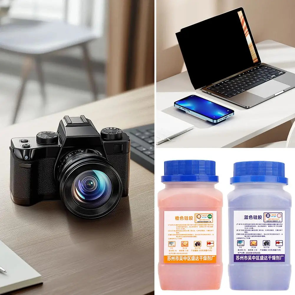 500g Waterproof Silica Gel Moisture Absorber for Storage Peaceful Pleasures Health and Wellness