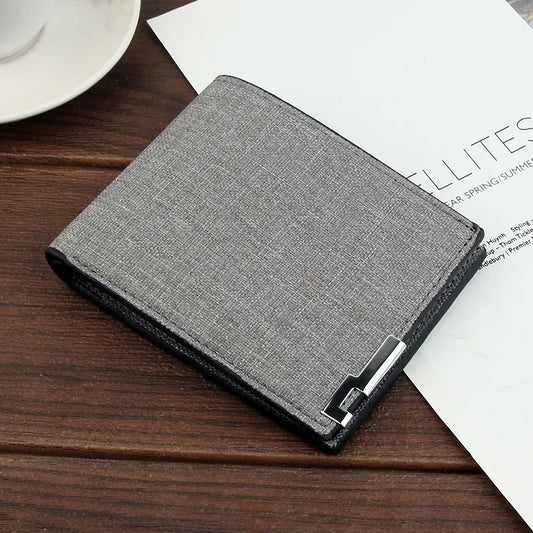 Slim Denim Cowhide Bifold Wallet – Unisex Card & Coin Purse Bifold Wallet Peaceful Pleasures Health and Wellness