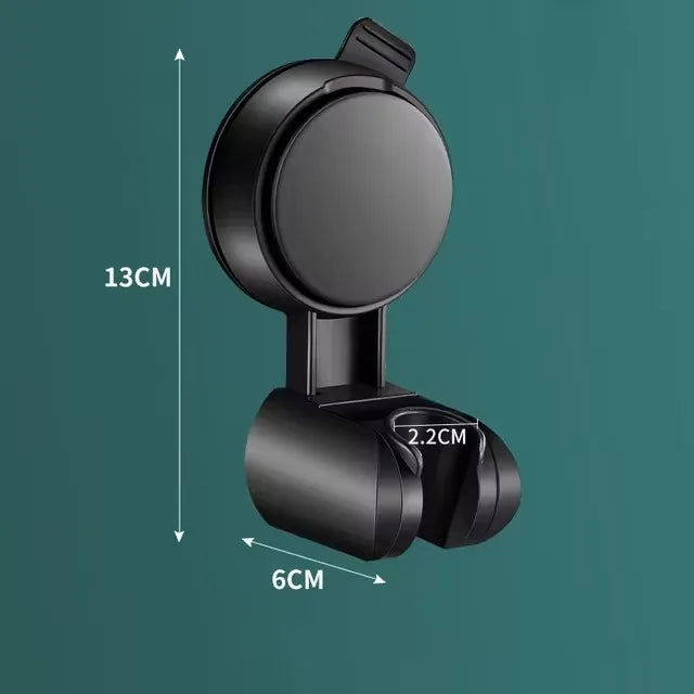 360° Suction Cup Shower Head Holder – No-Drill Wall Mount