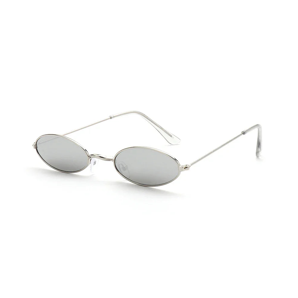 Retro Oval Sunglasses UV400 Vintage Unisex Alloy Frame