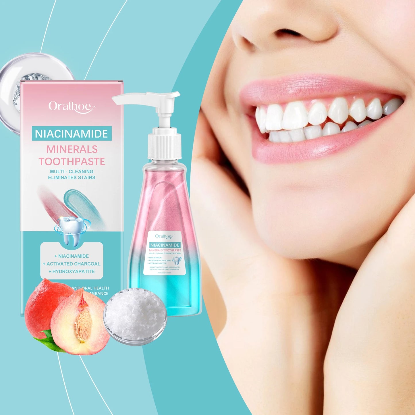 Oralhoe Niacinamide Whitening Toothpaste – Tartar & Plaque Removal