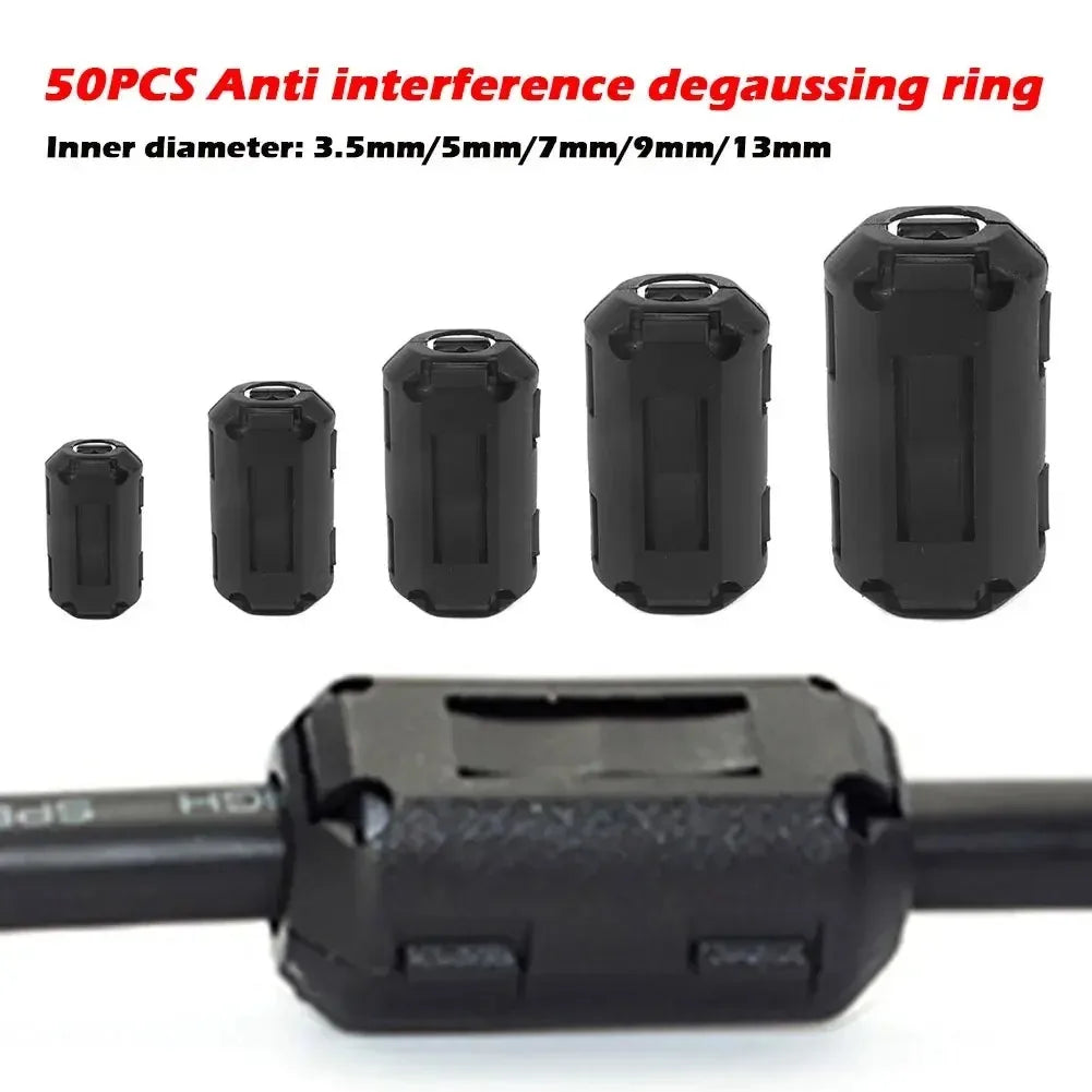 22pcs Clip on Ferrite Ring Core Bead Choke RFI EMI Noise Suppressor Cable Clips for USB Audio Video Power Cord Peaceful Pleasures Health and Wellness