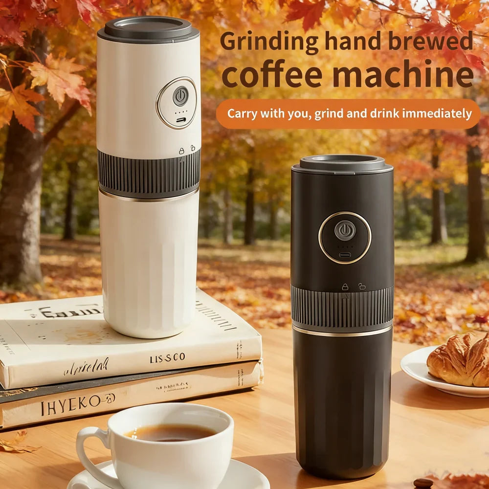 Portable Electric Coffee Bean Grinder & Drip Coffee Maker
