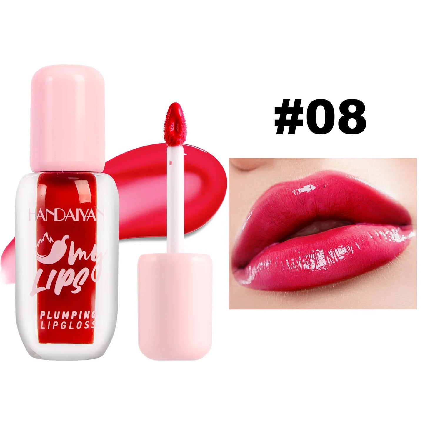 Handaiyan Pearlescent Lip Gloss – 8 Shades, Plumping & Long Lasting