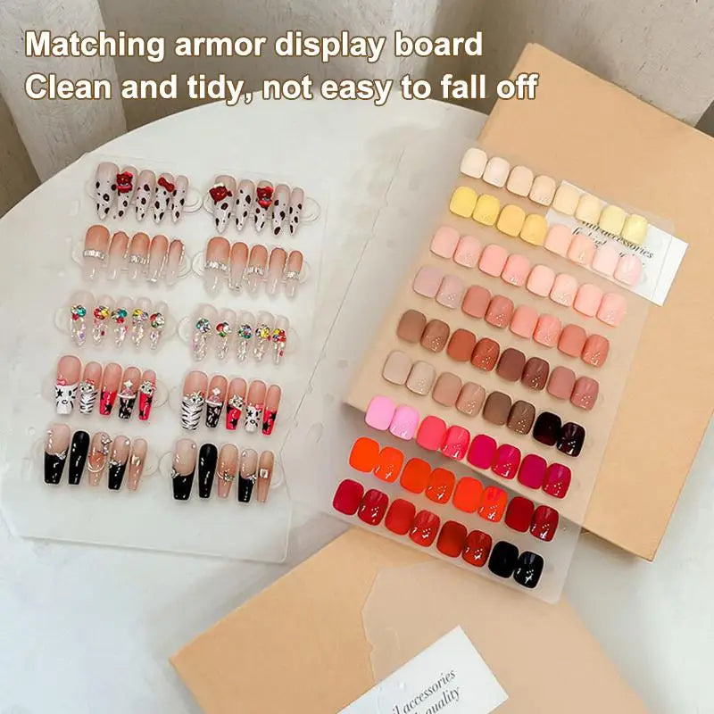 30/33pcs Transparent Double Adhesive Tape False Nails Display Stand Glue Stickers Acrylic Practice Showing Bar Nail Art Tools Peaceful Pleasures Health and Wellness