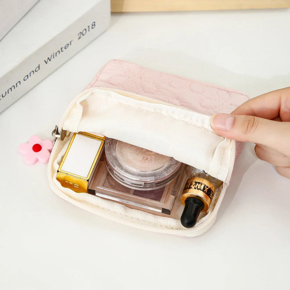 Women's Mini Travel Cosmetic Bag – Makeup & Card Organizer