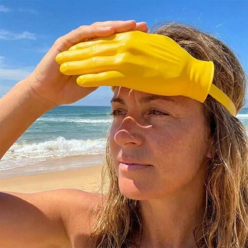 3D Printed Giant Hand Sun Visor Hat – Funny Beach Party Cap