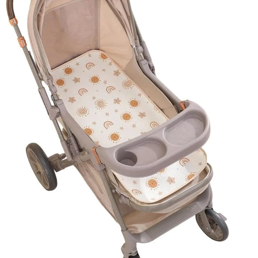 Cotton Crepe Baby Stroller Nappy Pad – Soft Waterproof Cushion Stroller Changing Pad Peaceful Pleasures Health and Wellness