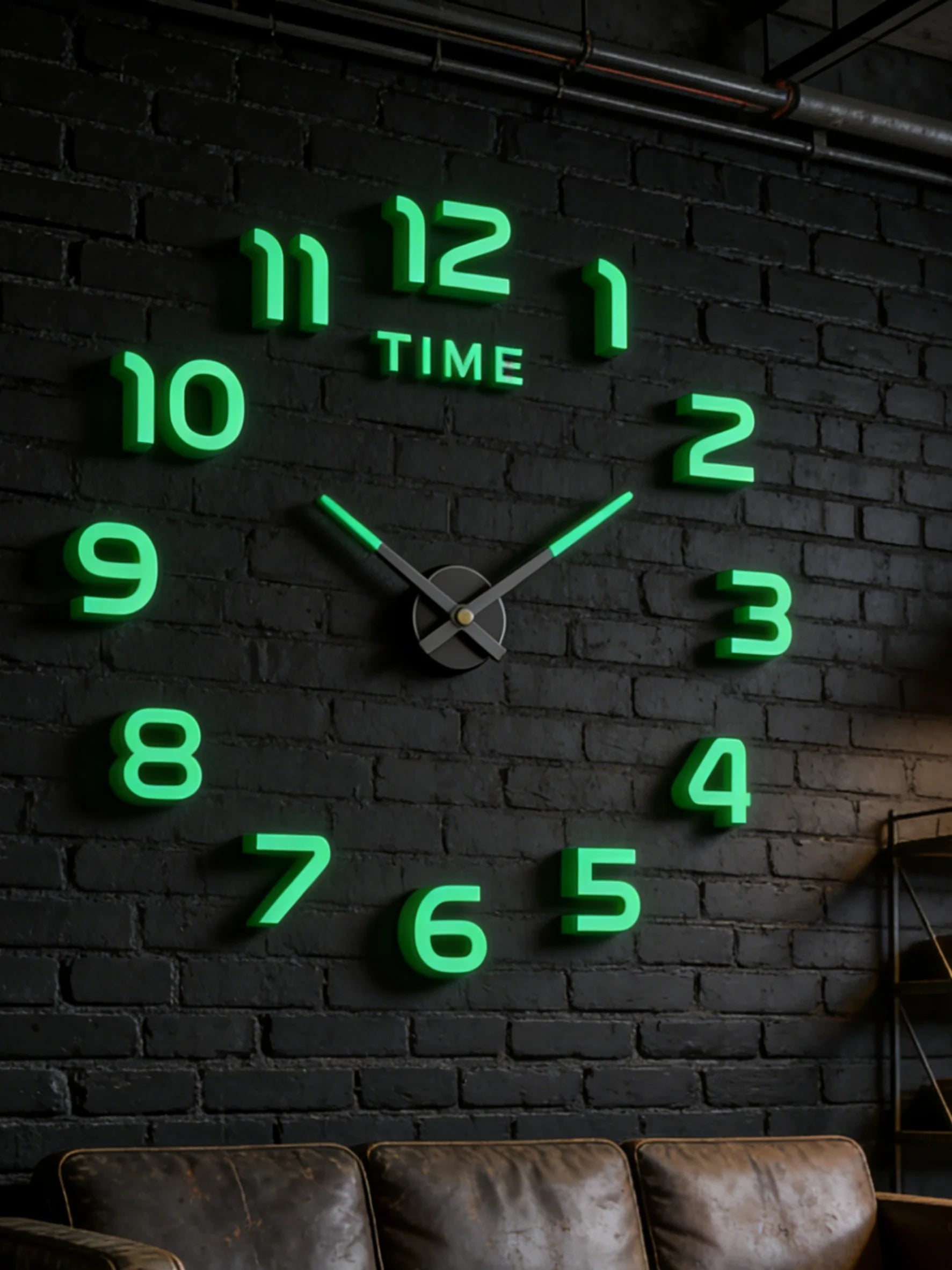 Large 3D Wall Clock Luminous Classic Wall Clocks DIY Digital Clock Wall Watches Stickers Silent Clock for Home Living Room Table Peaceful Pleasures Health and Wellness