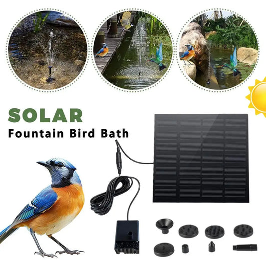 Floating Solar Water Fountain for Bird Bath, Outdoor Garden Courtyard Pond Decorative Floating Fountain Water Feature Peaceful Pleasures Health and Wellness