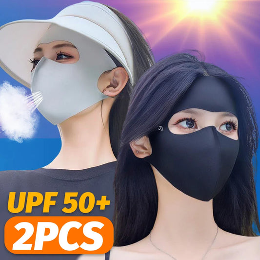 UPF 50+ Ice Silk Full Face Sun Mask – Cooling & UV Protection UV Face Mask Oasis Select