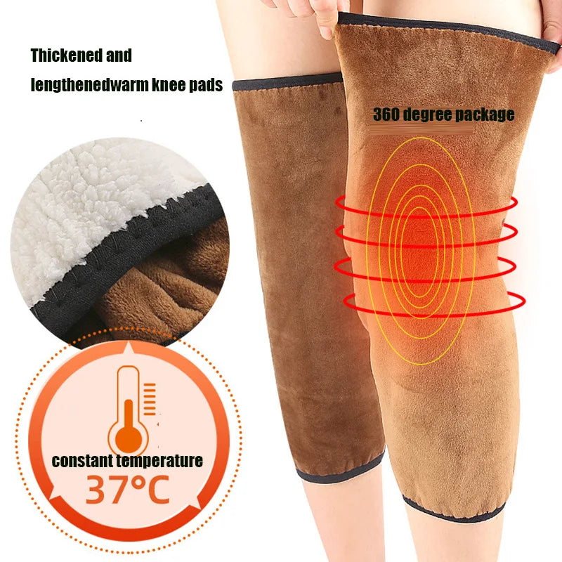 Winter Wool Knee Sleeves for Women & Seniors | Zipper Warmth