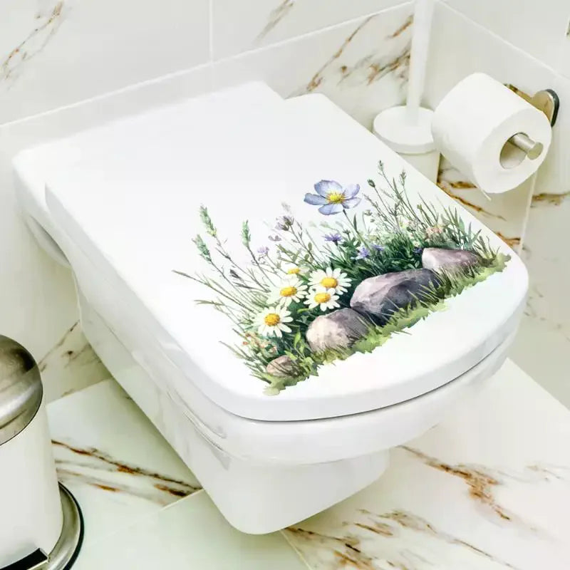 Sunflower Toilet Seat Sticker | Waterproof Removable Decal