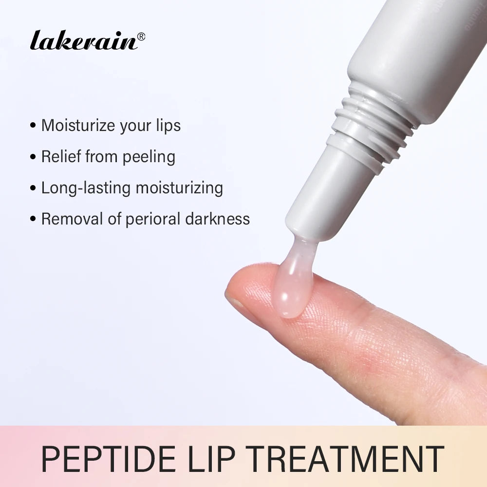 Lakerain Lip Care Gel Moisturizes Peptide Moisturizes And Lightened Remove Dead Skin Lip Lines Anti-chapping Caramel Lip Balm Peaceful Pleasures Health and Wellness