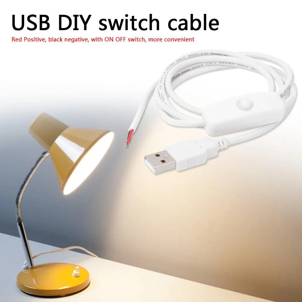 1m USB 5V Power Cable 2-Pin with ON/OFF Switch – DIY Lighting